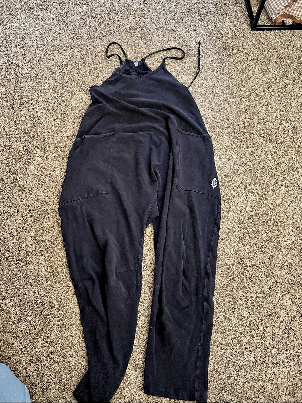Free People Hot Shot Onesie Black Utility Jumpsuit